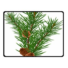 Branch Floral Green Nature Pine Double Sided Fleece Blanket (small)  by Nexatart