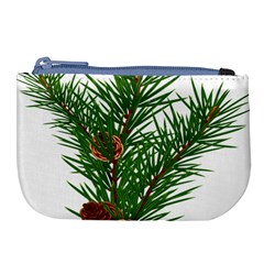 Branch Floral Green Nature Pine Large Coin Purse