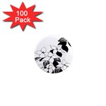 Ecological Floral Flowers Leaf 1  Mini Magnets (100 pack)  Front