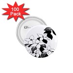 Ecological Floral Flowers Leaf 1.75  Buttons (100 pack)  Front