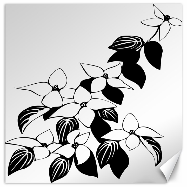 Ecological Floral Flowers Leaf Canvas 20  x 20  