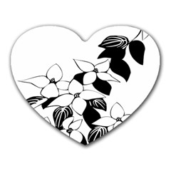 Ecological Floral Flowers Leaf Heart Mousepads by Nexatart