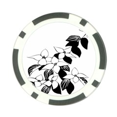 Ecological Floral Flowers Leaf Poker Chip Card Guard by Nexatart