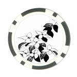 Ecological Floral Flowers Leaf Poker Chip Card Guard Front