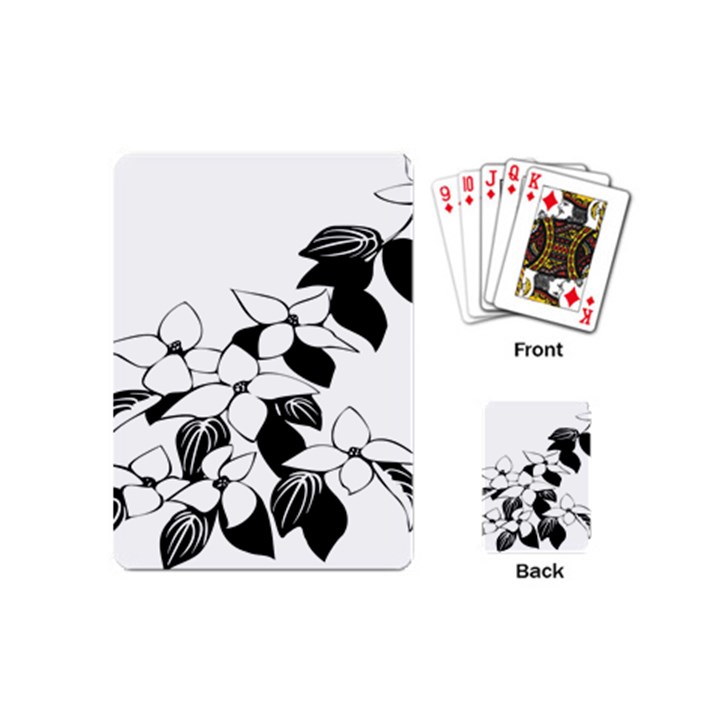 Ecological Floral Flowers Leaf Playing Cards (Mini) 