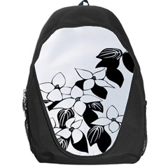 Ecological Floral Flowers Leaf Backpack Bag by Nexatart