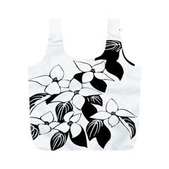 Ecological Floral Flowers Leaf Full Print Recycle Bags (m)  by Nexatart