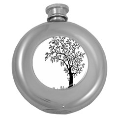 Flowers Landscape Nature Plant Round Hip Flask (5 Oz) by Nexatart