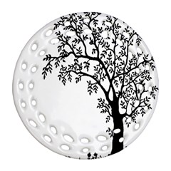 Flowers Landscape Nature Plant Round Filigree Ornament (two Sides) by Nexatart