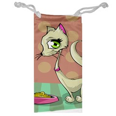 Cat Food Eating Breakfast Gourmet Jewelry Bag by Nexatart