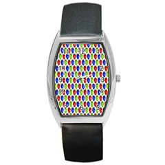 Colorful Shiny Eat Edible Food Barrel Style Metal Watch by Nexatart