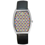 Colorful Shiny Eat Edible Food Barrel Style Metal Watch Front