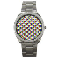 Colorful Shiny Eat Edible Food Sport Metal Watch by Nexatart