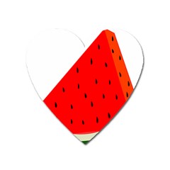 Fruit Harvest Slice Summer Heart Magnet by Nexatart