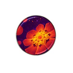 Royal Blue, Red, And Yellow Fractal Gerbera Daisy Hat Clip Ball Marker (10 Pack) by jayaprime