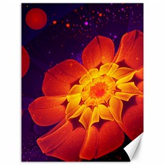 Royal Blue, Red, And Yellow Fractal Gerbera Daisy Canvas 12  X 16   by jayaprime