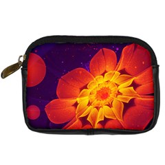 Royal Blue, Red, And Yellow Fractal Gerbera Daisy Digital Camera Cases by jayaprime