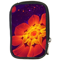 Royal Blue, Red, And Yellow Fractal Gerbera Daisy Compact Camera Cases by jayaprime