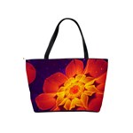 Royal Blue, Red, and Yellow Fractal Gerbera Daisy Shoulder Handbags Back