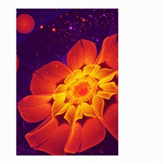 Royal Blue, Red, And Yellow Fractal Gerbera Daisy Small Garden Flag (two Sides) by jayaprime