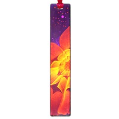 Royal Blue, Red, And Yellow Fractal Gerbera Daisy Large Book Marks by jayaprime