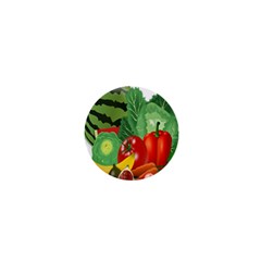 Fruits Vegetables Artichoke Banana 1  Mini Buttons by Nexatart