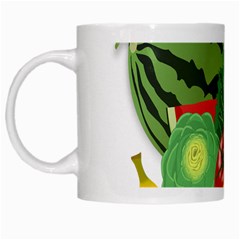 Fruits Vegetables Artichoke Banana White Mugs by Nexatart