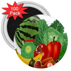 Fruits Vegetables Artichoke Banana 3  Magnets (100 Pack) by Nexatart