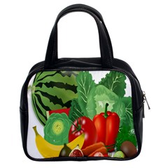 Fruits Vegetables Artichoke Banana Classic Handbags (2 Sides) by Nexatart