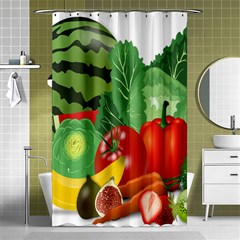 Fruits Vegetables Artichoke Banana Shower Curtain 48  X 72  (small)  by Nexatart