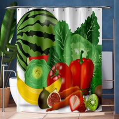 Fruits Vegetables Artichoke Banana Shower Curtain 60  X 72  (medium)  by Nexatart