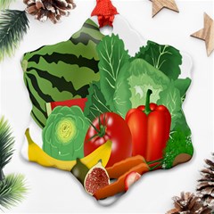 Fruits Vegetables Artichoke Banana Ornament (snowflake) by Nexatart