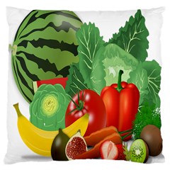 Fruits Vegetables Artichoke Banana Large Cushion Case (one Side) by Nexatart