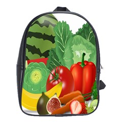 Fruits Vegetables Artichoke Banana School Bags (xl)  by Nexatart