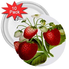 Food Fruit Leaf Leafy Leaves 3  Buttons (10 Pack)  by Nexatart