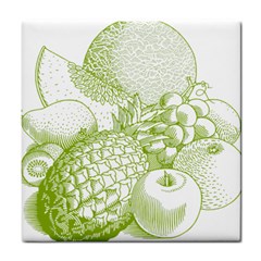 Fruits Vintage Food Healthy Retro Tile Coasters by Nexatart