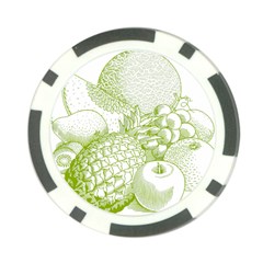 Fruits Vintage Food Healthy Retro Poker Chip Card Guard (10 Pack) by Nexatart