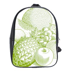 Fruits Vintage Food Healthy Retro School Bags(large)  by Nexatart