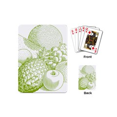 Fruits Vintage Food Healthy Retro Playing Cards (mini)  by Nexatart