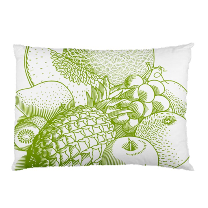 Fruits Vintage Food Healthy Retro Pillow Case (Two Sides)