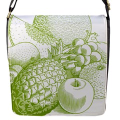 Fruits Vintage Food Healthy Retro Flap Messenger Bag (s) by Nexatart