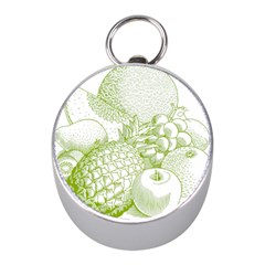 Fruits Vintage Food Healthy Retro Mini Silver Compasses