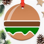 Hamburger Fast Food A Sandwich Ornament (Round) Front