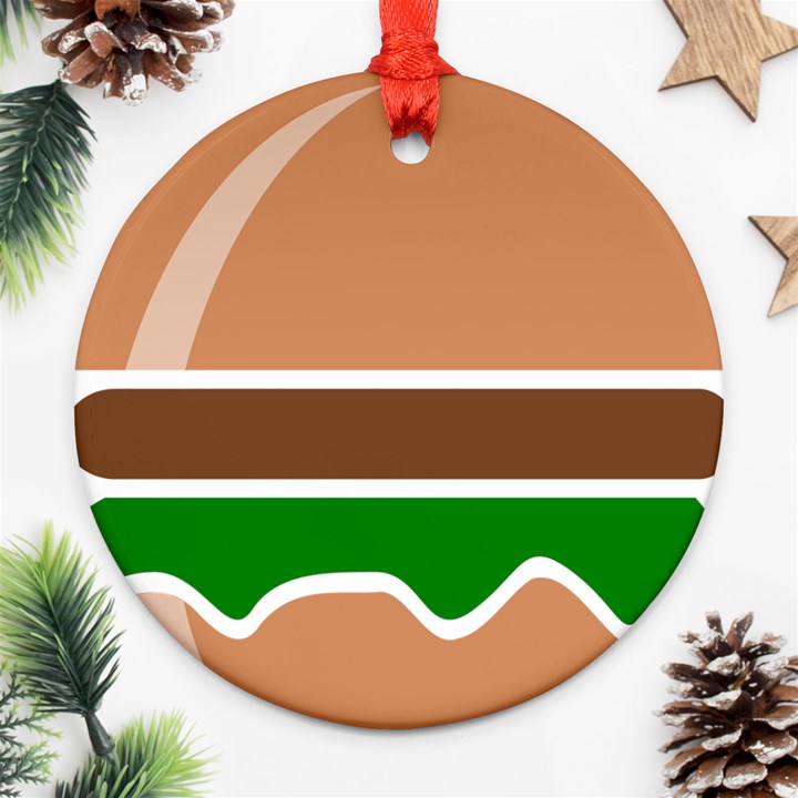 Hamburger Fast Food A Sandwich Ornament (Round)