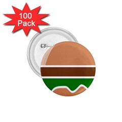 Hamburger Fast Food A Sandwich 1 75  Buttons (100 Pack)  by Nexatart