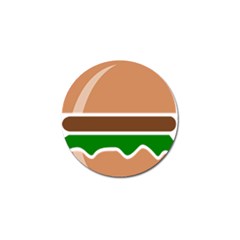 Hamburger Fast Food A Sandwich Golf Ball Marker by Nexatart