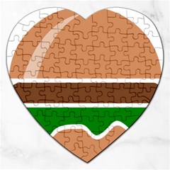 Hamburger Fast Food A Sandwich Jigsaw Puzzle (heart)