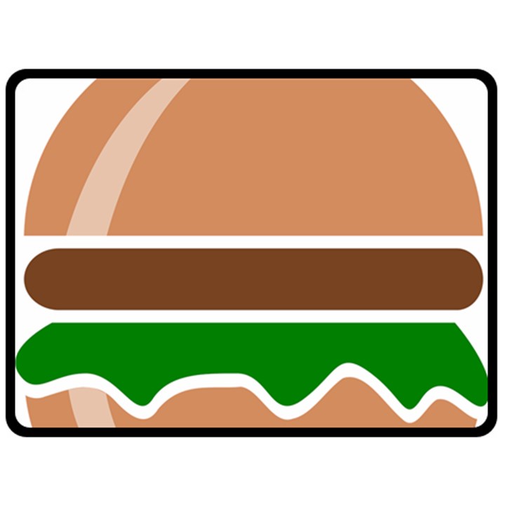 Hamburger Fast Food A Sandwich Fleece Blanket (Large) 