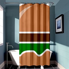 Hamburger Fast Food A Sandwich Shower Curtain 36  X 72  (stall)  by Nexatart