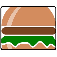 Hamburger Fast Food A Sandwich Double Sided Fleece Blanket (medium)  by Nexatart